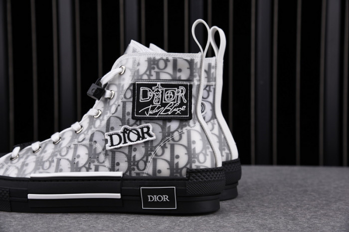 D1R* B23 OBLIQUE HIGH TOP SNEAKERS  KICKZE DR-10