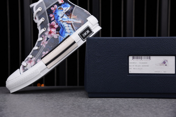 D1R* B23 OBLIQUE HIGH TOP SNEAKERS  KICKZE DR-5