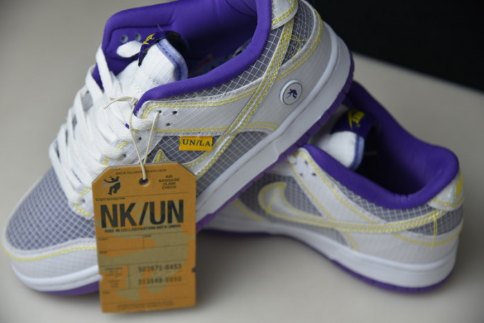 Union LA x Nike Dunk Low Court Purple White Grey Yellow  DJ9649-500