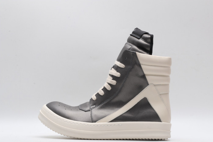 RICK OWENS SNEAKERS  SLIVER GRAY COPSHOE OR-101