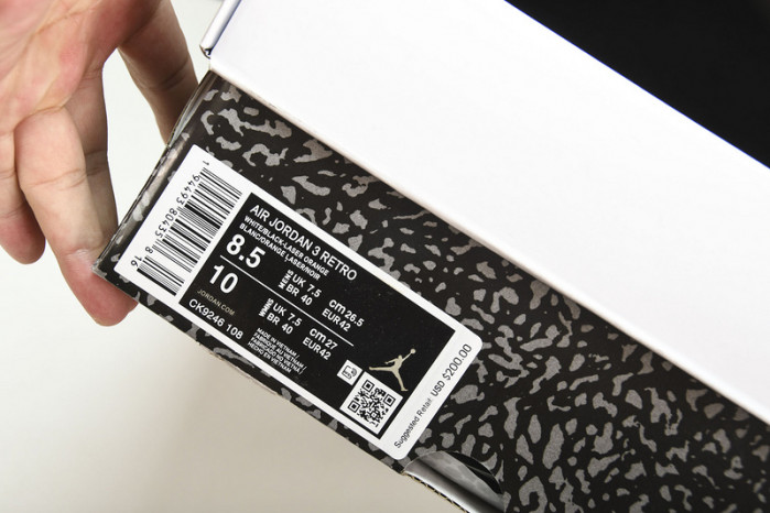 Jordan 3 Retro Laser Orange  - CK9246-108