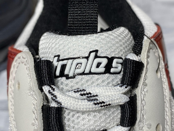 BL TRIPLE S TRAINERS CLEAR SOLE BLACK /BROWN/ RED 541624  W09O1 9000