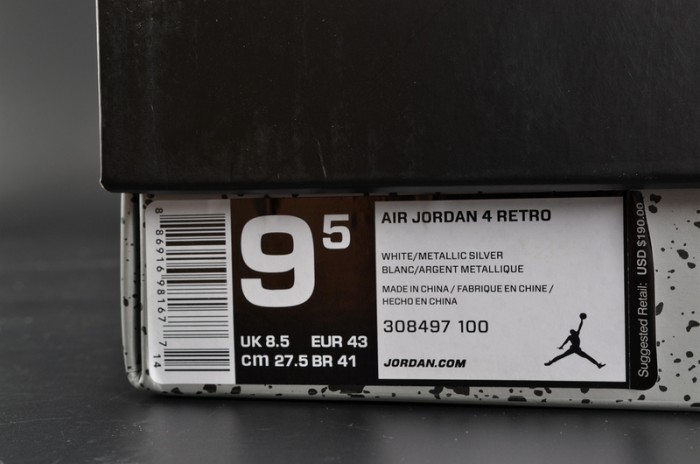 Air Jordan 4 Retro “Pure Money”  white mens 308497-100