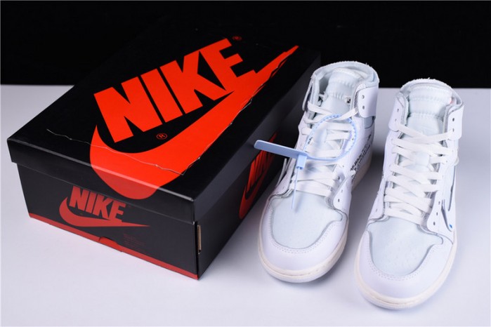 OF Air Jordan 1 Retro High White AQ0818-100